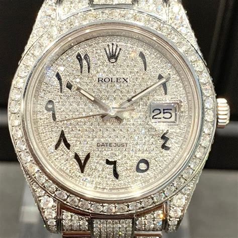 rolex iced out arabic|iced out diamond rolex.